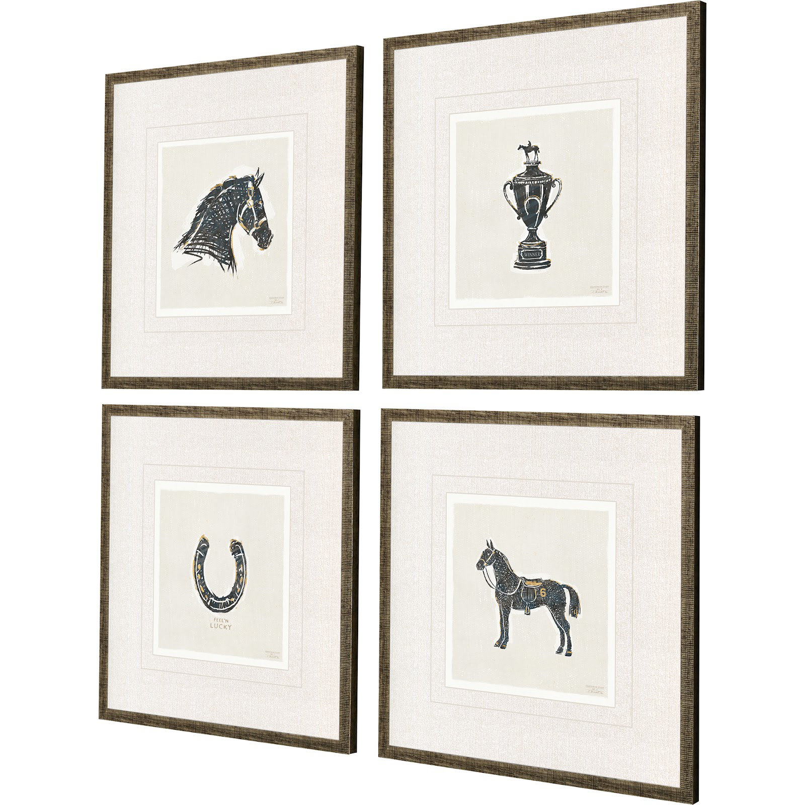 Personalized Equestrian Wall Art Set of 3 Prints Horse Wall 