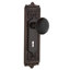 Egg & Dart Plate with Decorative Keyhole and Black Porcelain Door Knob