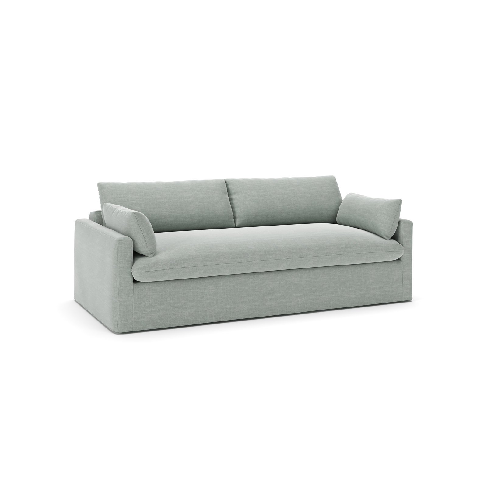 Luna 90'' Upholstered Sofa, Conversation Capri Basketweave