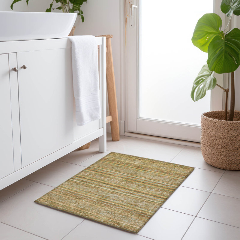 Tapis intérieur / extérieur lavable à la machine Claudian ACN1644, Rectangle 1 pi 8 po x 2 pi 6 po