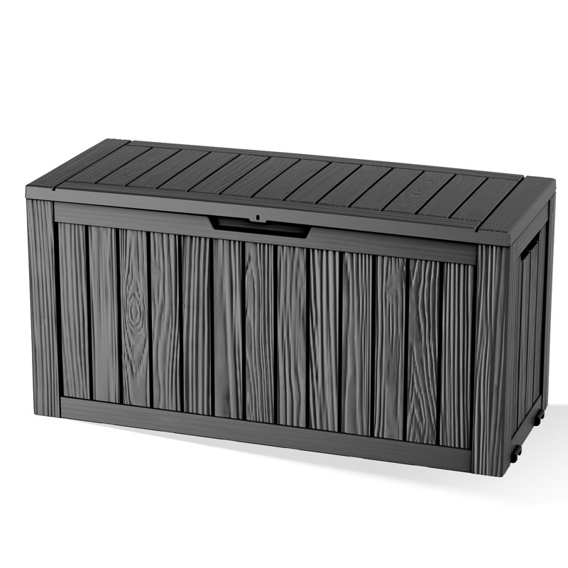 Coffre de terrasse verrouillable 75 gallons, Noir