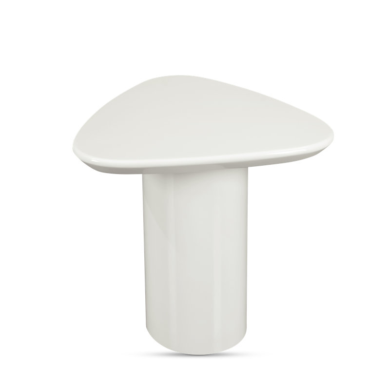 Eden End Table, Ivory White Lacquer