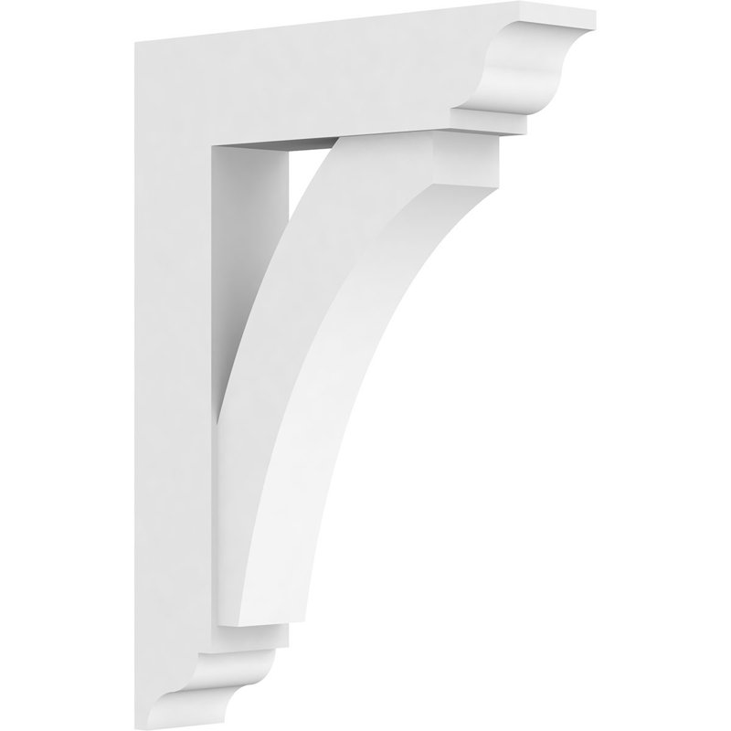 Standard Thorton Architectural Grade PVC Bracket with Traditional Ends, 22"H x 3"W x 16"D