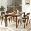 Chaises de salle à manger modernes en bois massif de style Mid-Century avec coussin rembourré et patins réglables