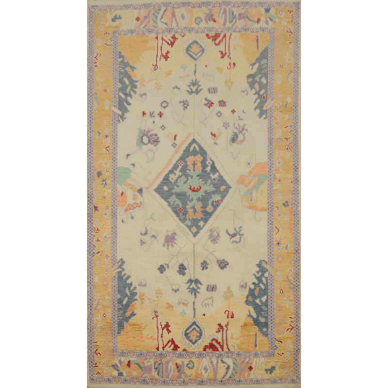 Vegetable Dye Oushak Oriental Rug 4x8