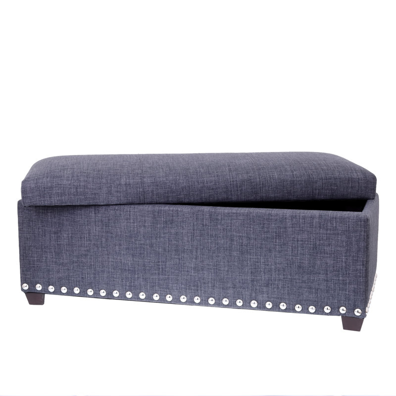 Upholstered Ottoman, Charcoal