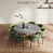 Matte Grey Top/Green Chairs