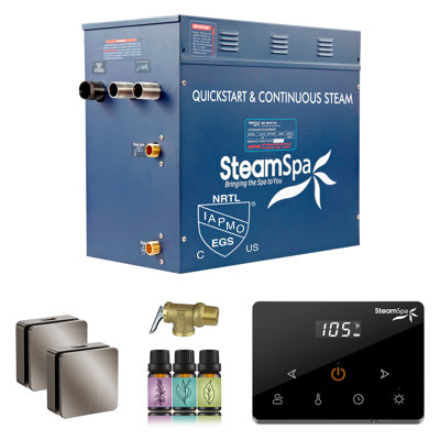 Oasis Series 12KW Steam Bath Generator With Continuous Steam Plus Fully Wireless Handheld Control