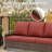Outdoor Wicker Rattan Patio Sofa with Cushions and Ottomans-115358056