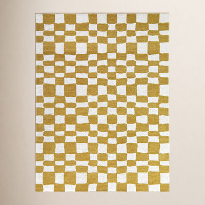 Canales Recycled P.E.T Yellow Rug