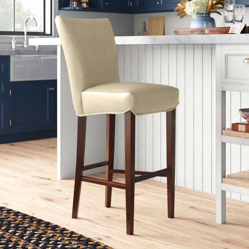 Liliana Upholstered Counter Stool, Cream, Counter Stool (26.5 " Seat Height)