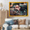 «Vintage Retro Car pendant Golden Hour III», reproduction sur toile