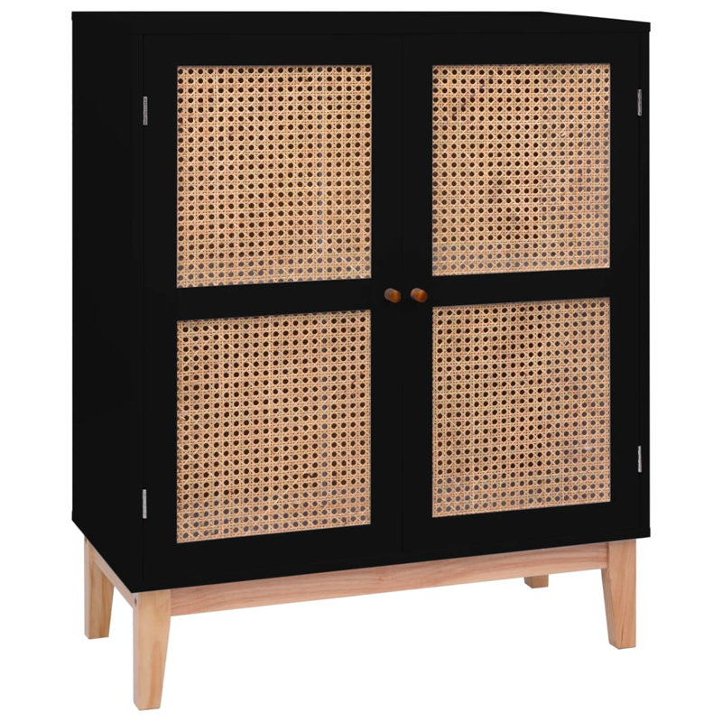 Vandiver 80cm Sideboard, Black/Light Brown