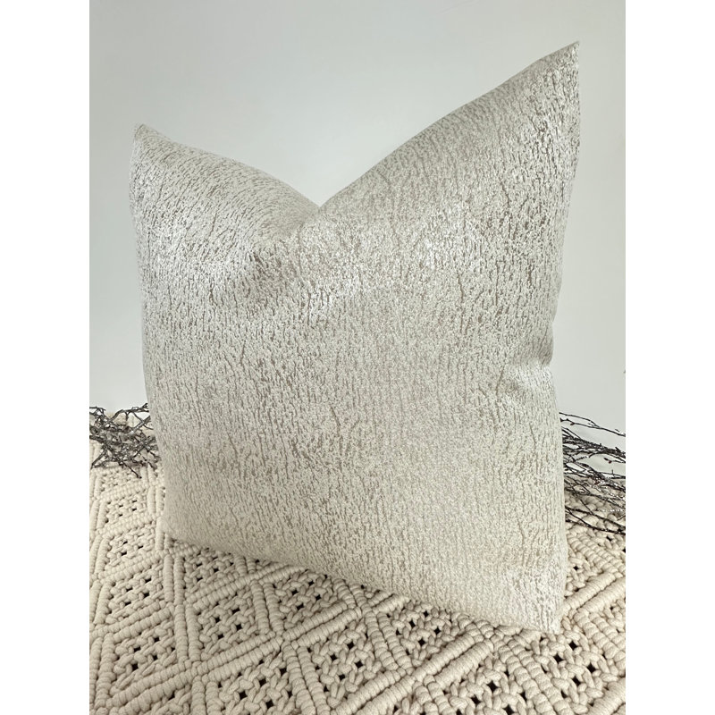 Abstract Cream Square Throw Pillow Cover