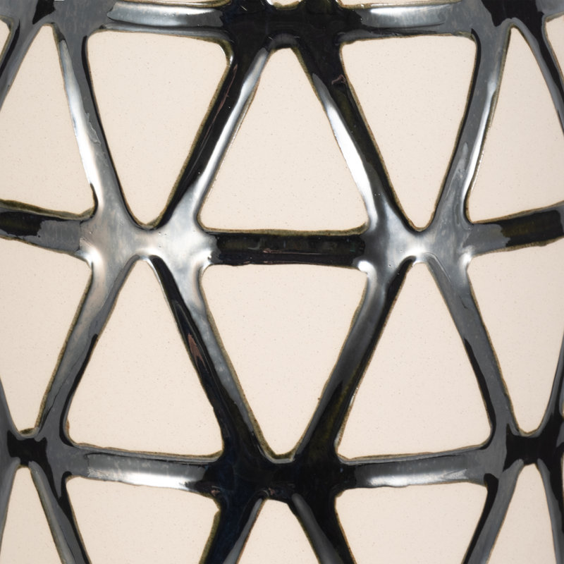 Pewter Clay Geometric Cylinder Table Vase, 28" H x 10" W x 10" D