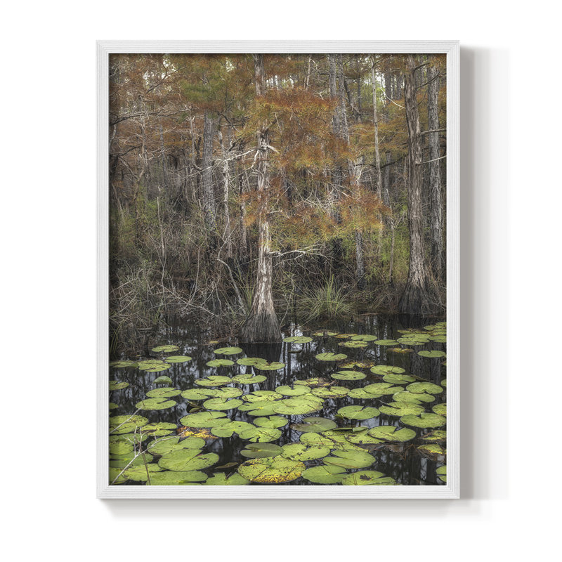«Black Water I», reproduction encadrée - bois massif, Blanc, H 14 po x l 11 po