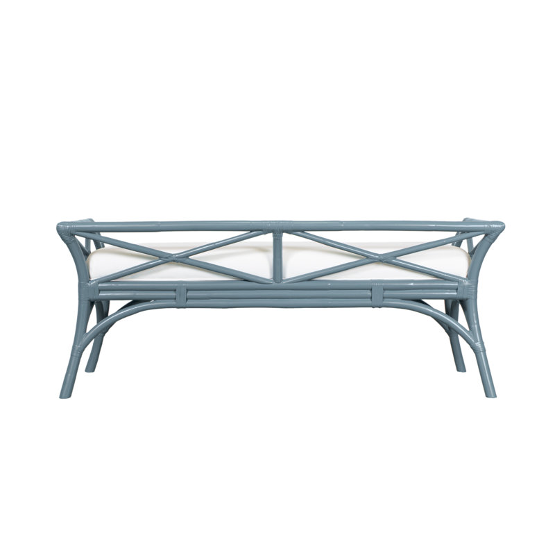 Wicker Bench, Regatta Blue