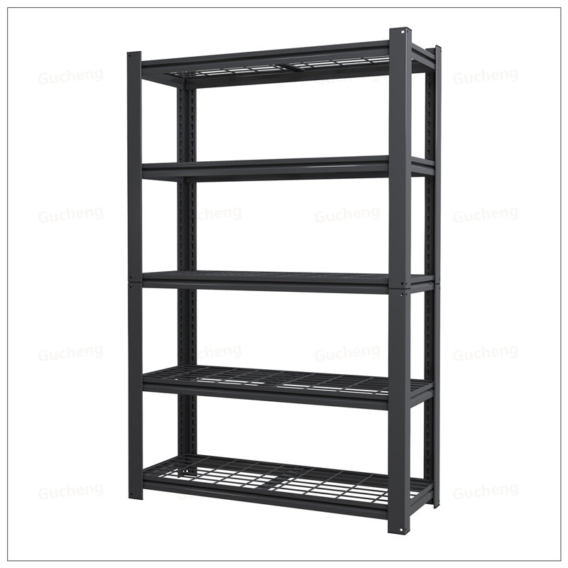Étagère ajustable en maille métallique robuste à 5 niveaux pour un rangement et une organisation de grande capacité