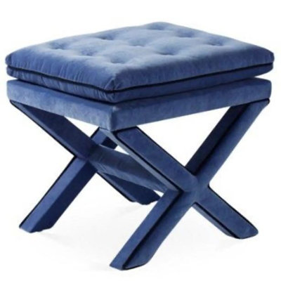 Halsey 60cm Wide Tufted Pouf Ottoman