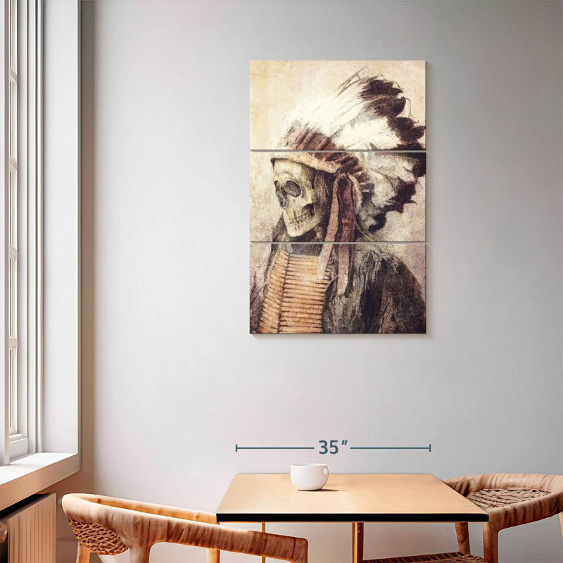 Lelar Chief Skull, 57" H x 36" W