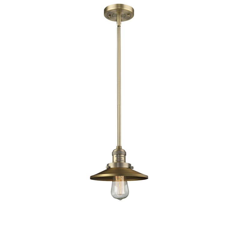 Luminaire suspendu conique à 1 lumière Gault, Laiton brossé
