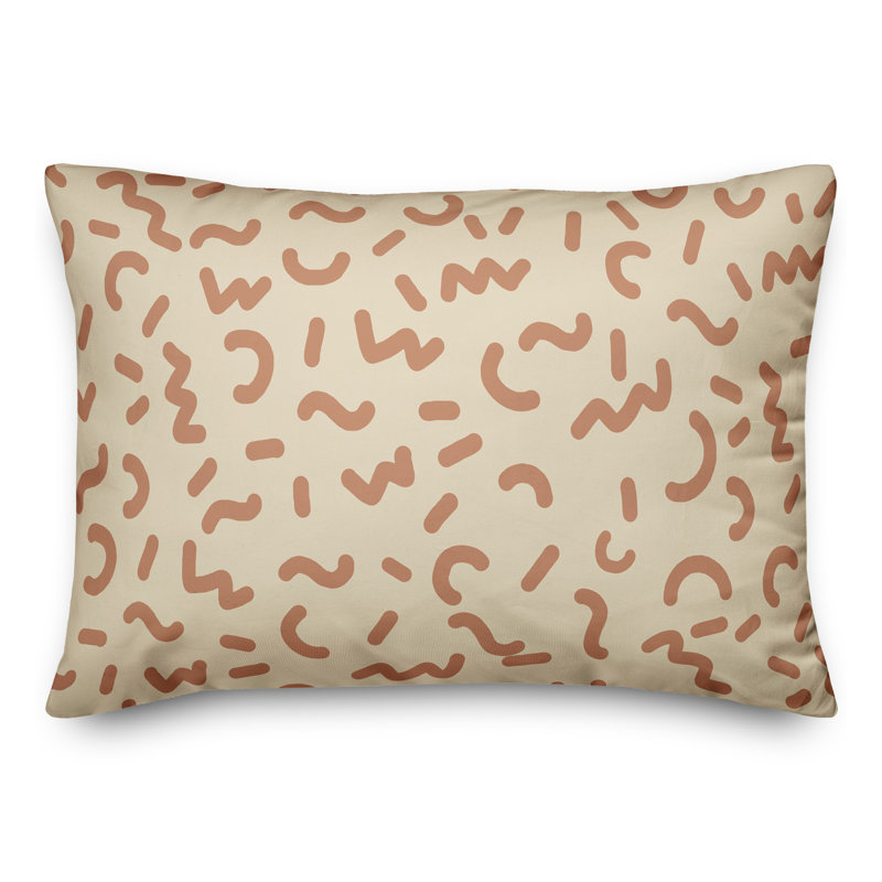  Housse et insert de coussin rectangulaire Funky Squiggles
