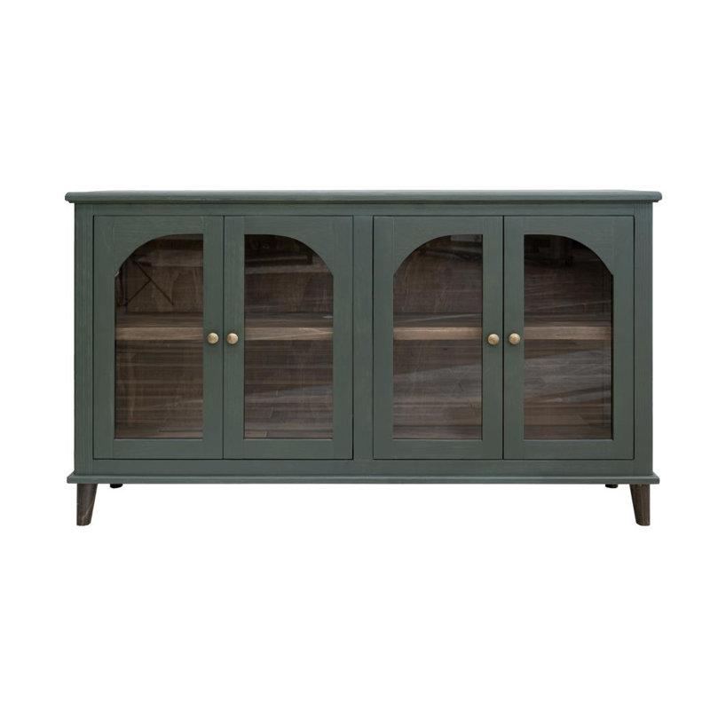Buffet en bois massif de 70,75 po de largeur, Vert