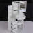 29.2" Small Space Left Bedside Cabinet Vanity Table + Cushioned Stool-941295022