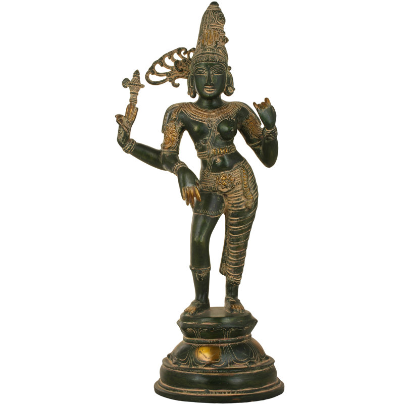 Statue Ardhanarishvara Shiva-Shakti, Brun