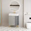 Meuble-lavabo de salle de bain avec porte à gauche et tablette ouverte à droite-1646022329