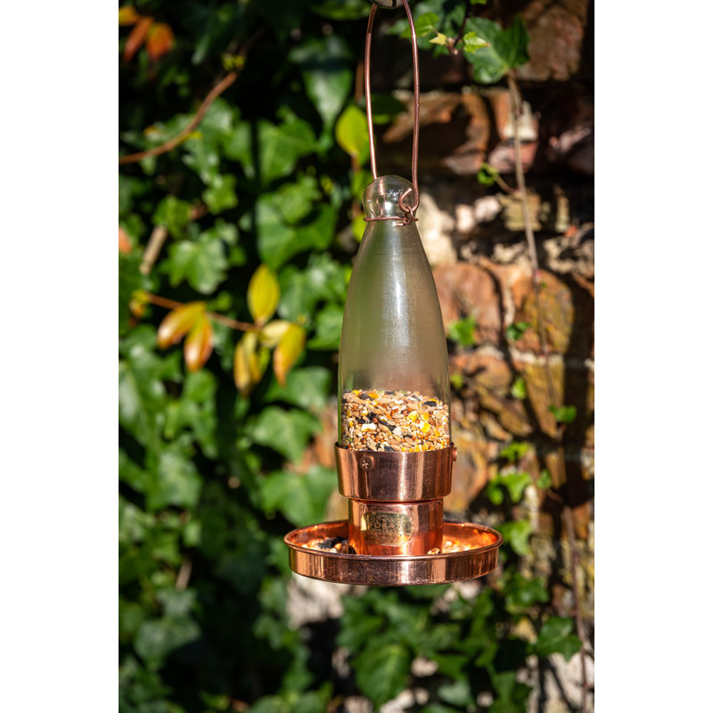 Galiano Glass Hanging Decorative Bird Feeder
