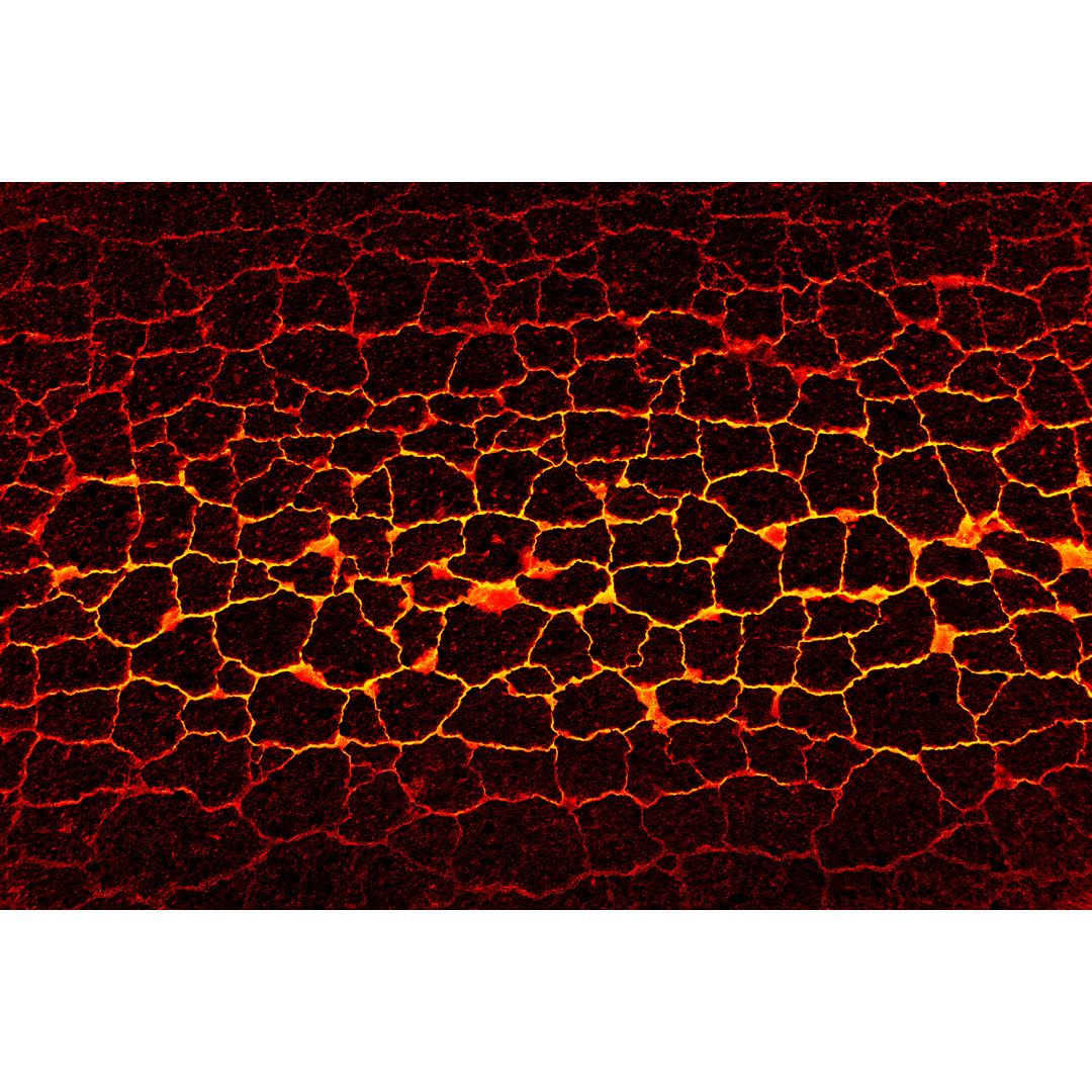 Lava Cracks Asphalt Roads von R_Tee - Leinwanddrucke