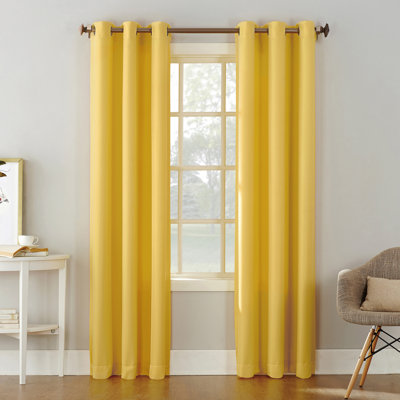 Brumbaugh Semi-Sheer Grommet Single Curtain Panel