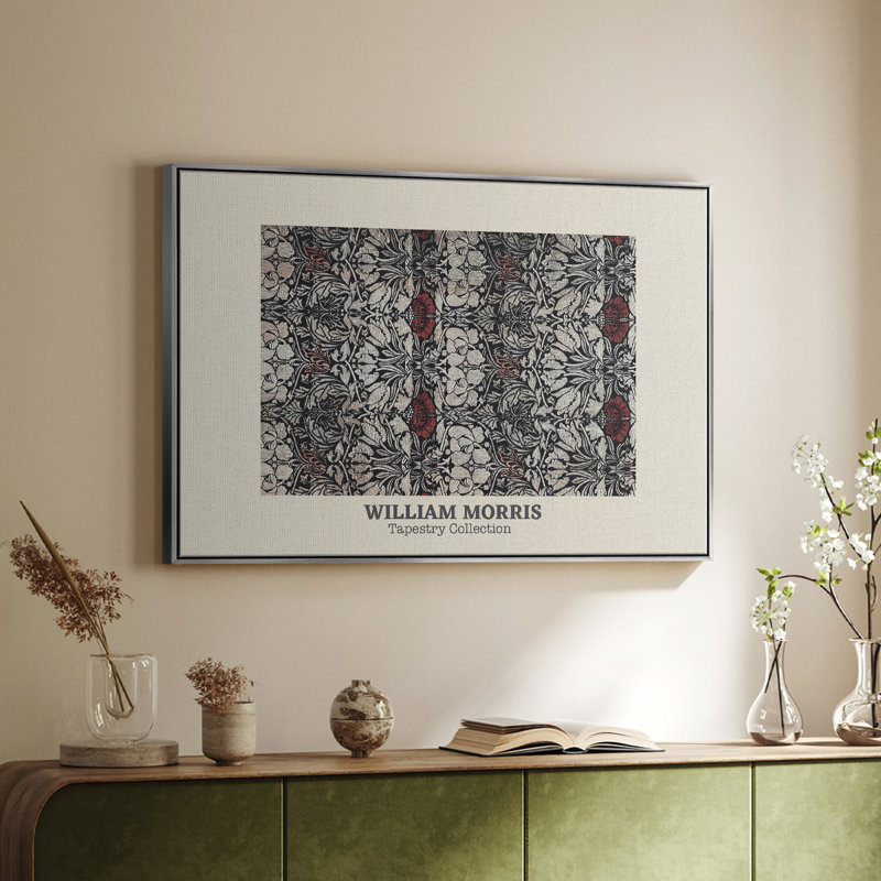 Abstrait rétro-XXXV III, H 17 po x l 25 po x P 2 po, Toile argentée avec cadre flottant