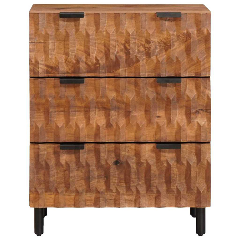 Solid Wood Standard Accent Cabinet, Acacia Brown