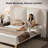 Corduroy Upholstered Bed with  Tall Upholstered Headboard-1119244436-1119244438