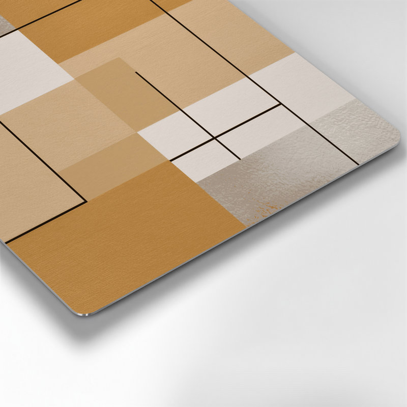Minimalisme 100, art mural en métal brun, H 8 po x l 8 po