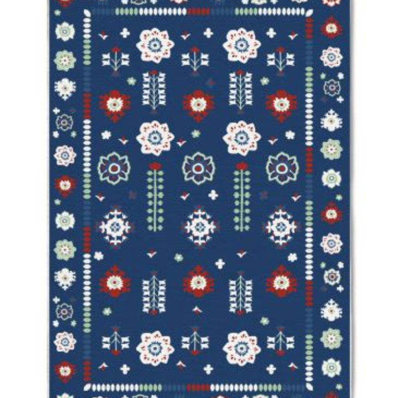 Rectangle 120 cm x 180 cm Floral Cotton Flatweave Kilim