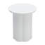 Table de bout ronde à piédestal en aluminium blanc 19 po