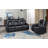 Recliner Sofa Set, Manual Reclining Chair Loveseats with Cup Holders, Chanah Bonded Leather Recliner Sofa Home Theater Seating Suitable for Living Room Furniture-1441863271