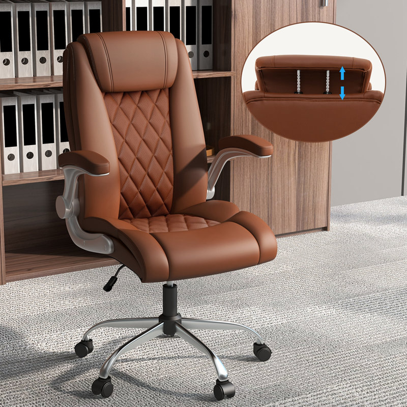 Chaise de bureau Zigmond, Brun
