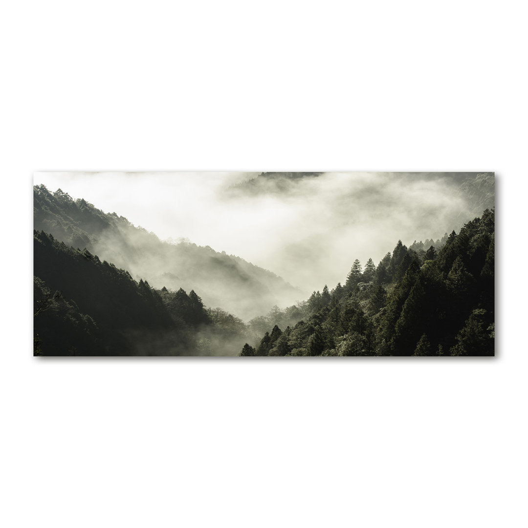 Nebel über dem Wald - Ungerahmte Fotografie auf Leinwand