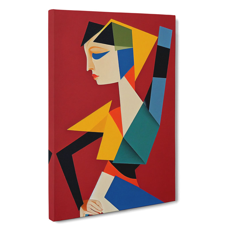 Abstract Ballerina No.4 - Wall Art, 50cm H x 35cm W x 3cm D, Wrapped Canvas