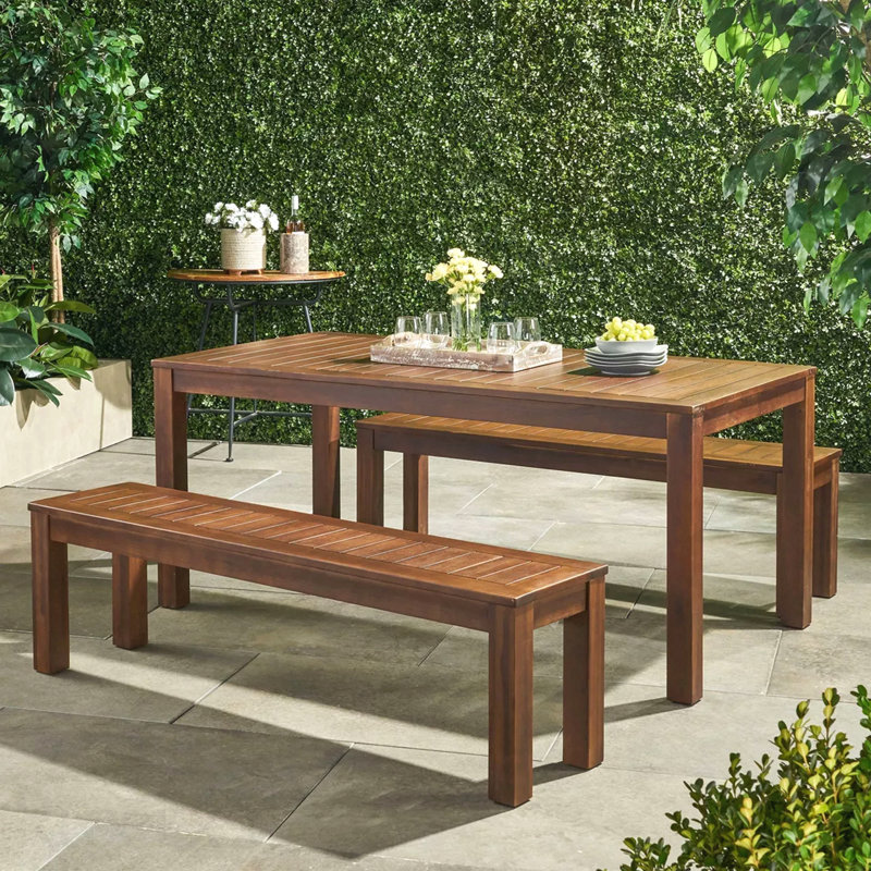 Ensemble de patio et banc d'extérieur