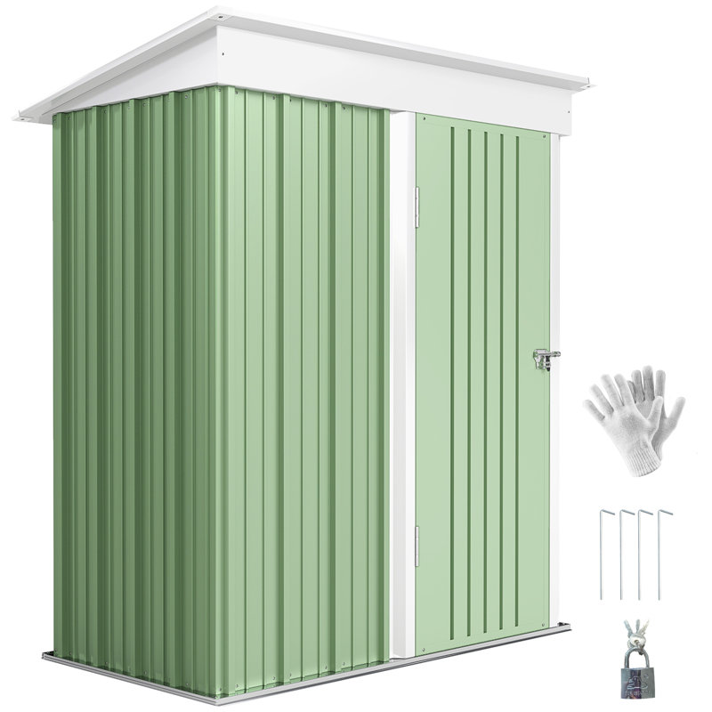 Ammaley 5 ft. W x 3 ft. D Metal Flat Tool Shed