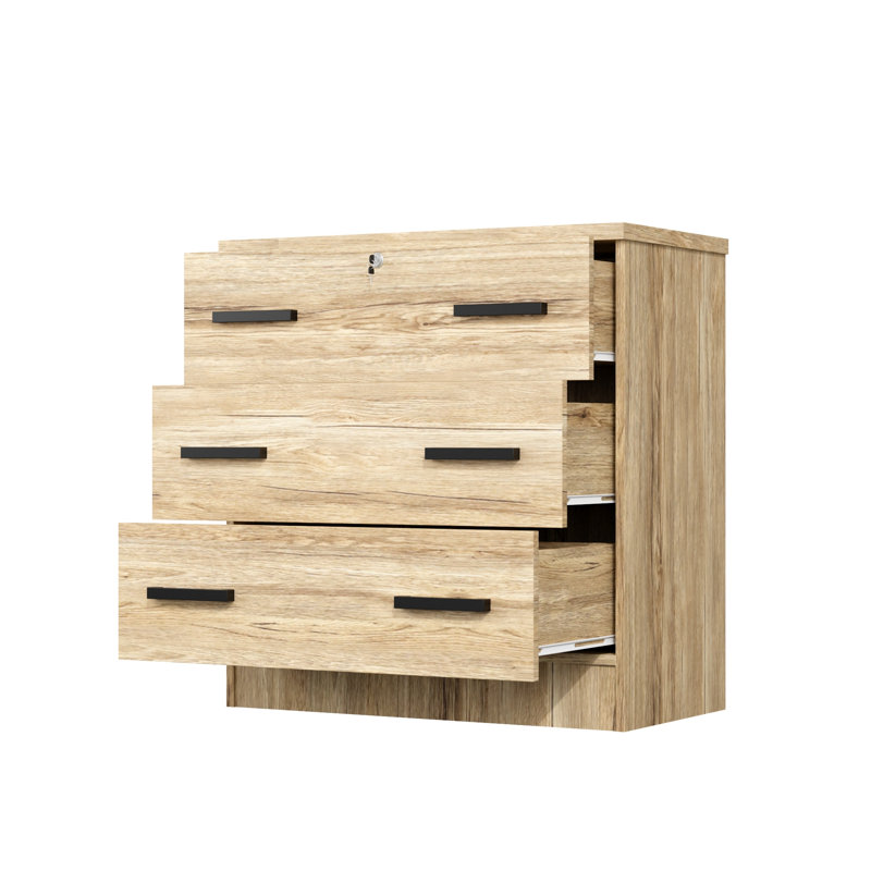 Commode 3 tiroirs, Naturel