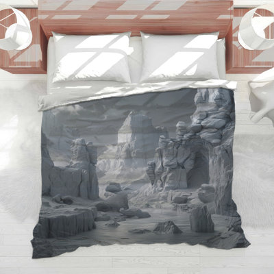 Frozen Mountain Landscape Comforter