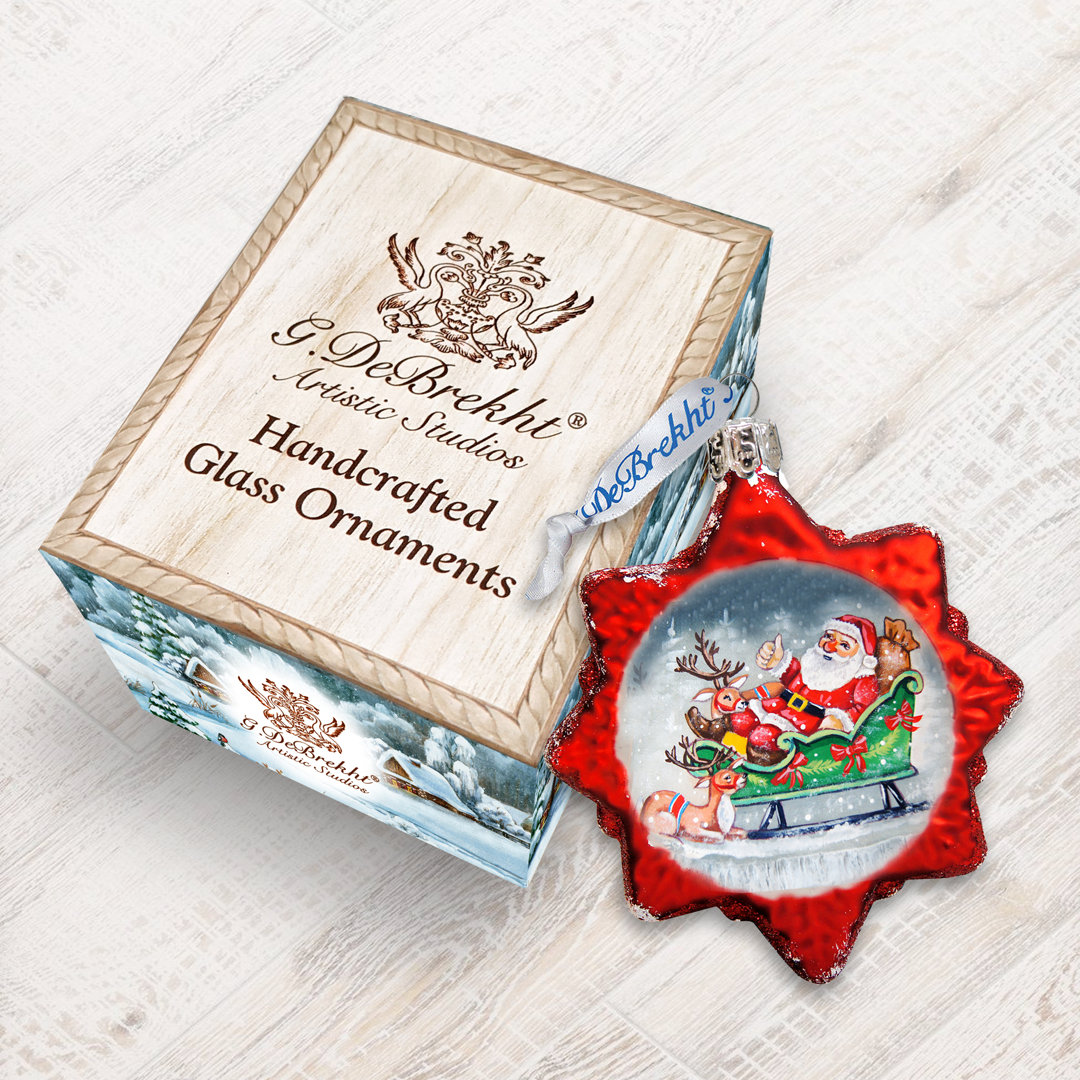 3'' Handmade Glass Holiday Shaped Ornament The Holiday Aisle®