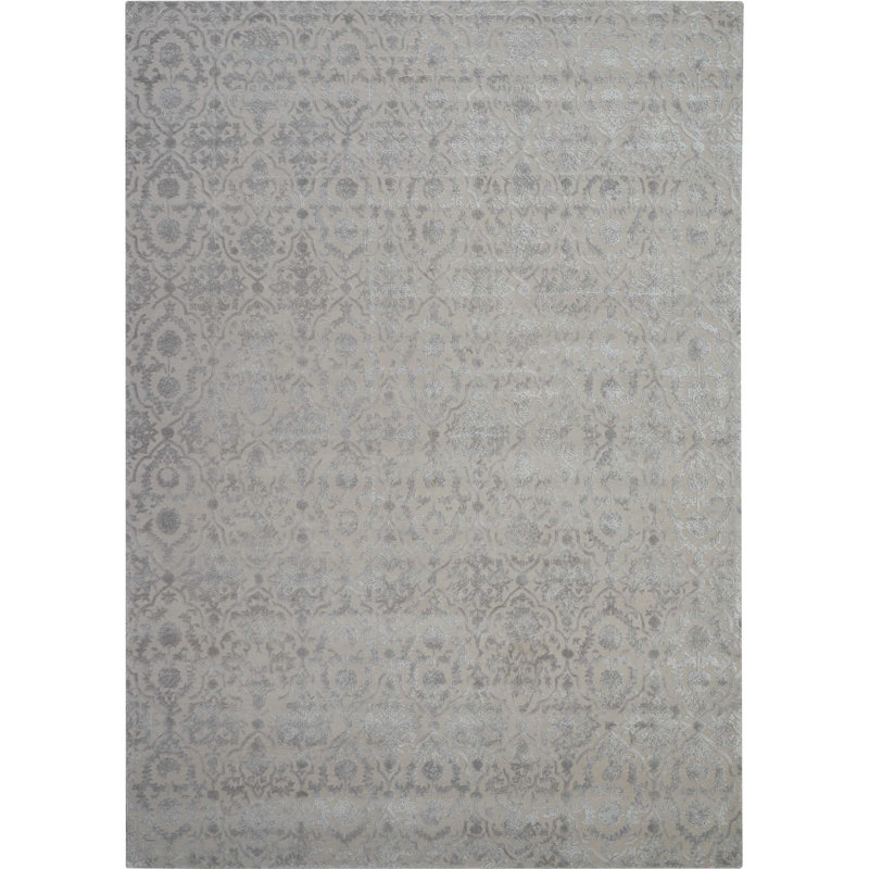 Tapis taupe touffeté à la main Lennear, Rectangle 8 pi 6 po x 11 pi 6 po