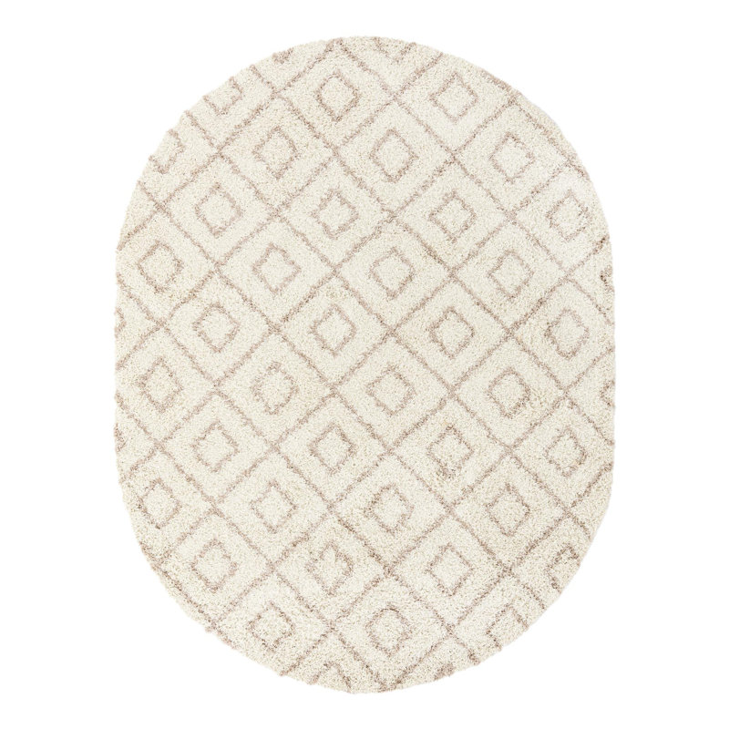 Geometric Indoor Rug, Oval 7'10" x 10'